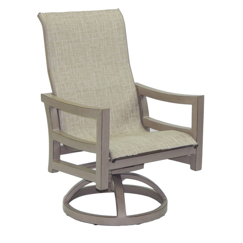 Castelle Roma Sling Swivel Rocker Dining Chair - 9697S