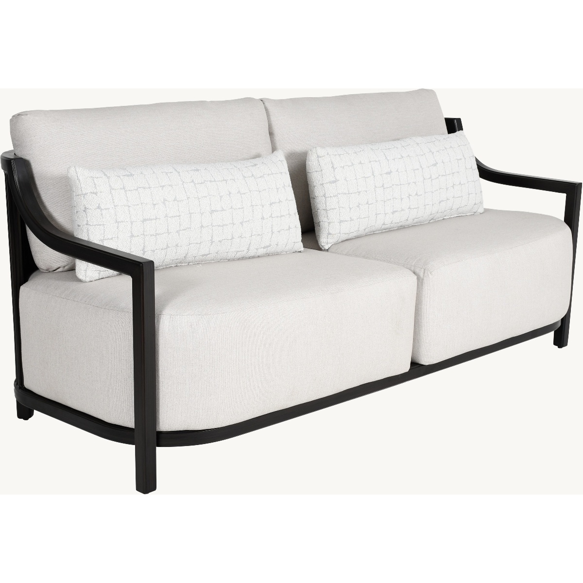 Castelle Samara Cushioned Sofa with Three Accent Pillows
