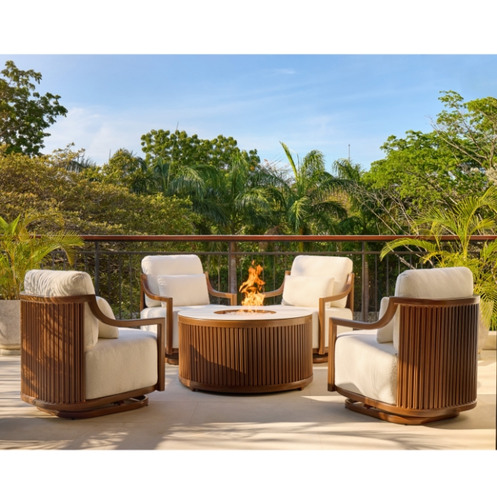 Samara Cushioned Lounge Action Chair with One Accent Pillow - 6B18R
