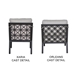 Saxton chaise frame motif options