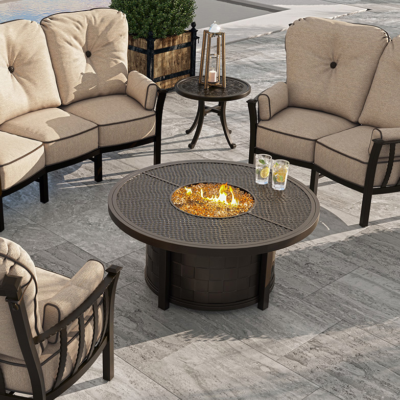 Sienna aluminum firepit