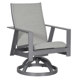 Castelle Trento Sling Swivel Rocker Dining Chair - 3178S