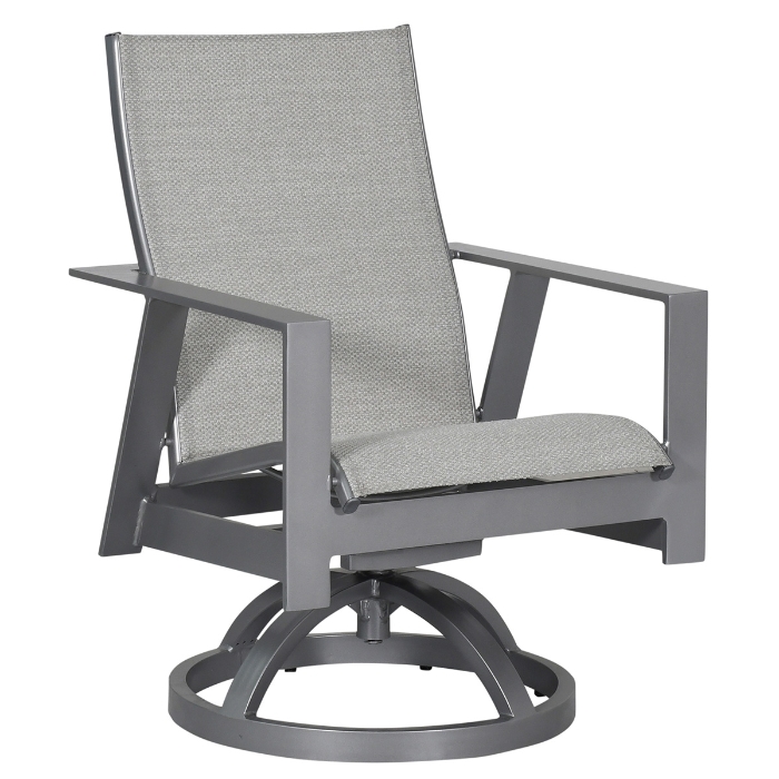 Castelle Trento Sling Swivel Rocker Dining Chair - 3178S