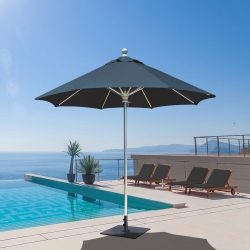 Galtech Aluminum 7.5 Foot Round Commercial Umbrella with Manual Lift - 722