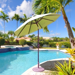 Galtech Aluminum 7.5 Foot Round Umbrella with Deluxe Auto Tilt - 727