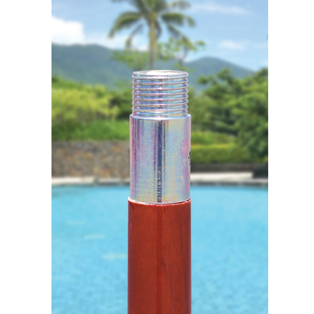 Wood 9' Round Market Umbrella with Double Pulley - 132-232