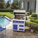 Outdoor 36" Double Drawer and Door Tower Grill Cart - GCR36