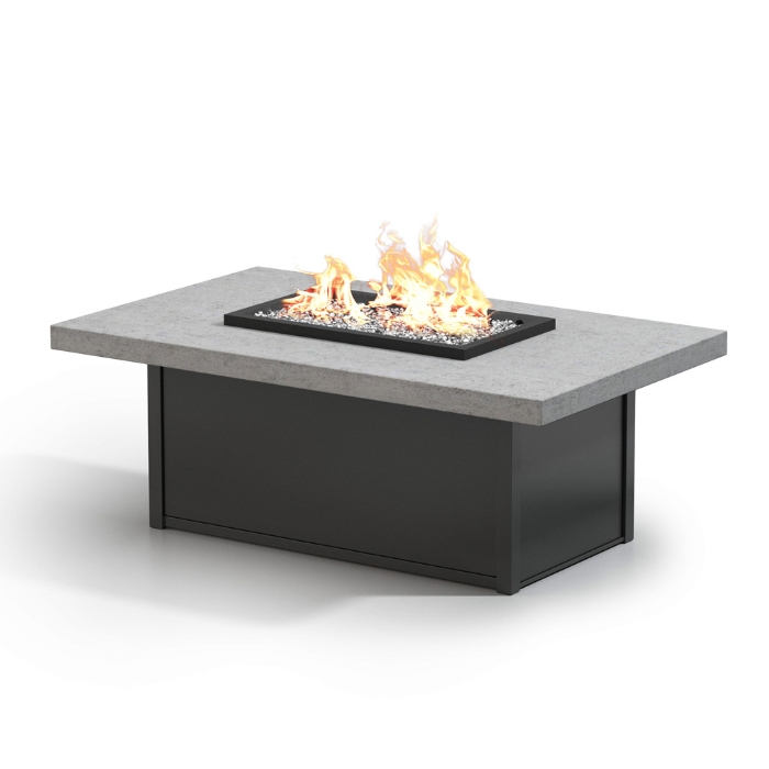 Homecrest Concrete 36" x 60" Lounge Fire Pit Table