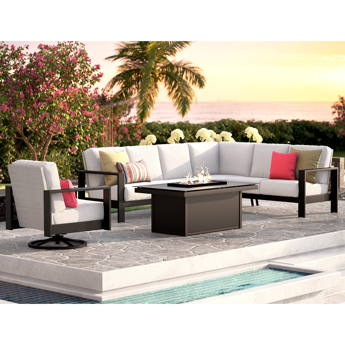 Homecrest Blair Cushion Sectional Chat Chair - Thumbnail 2