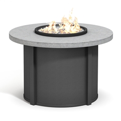 Homecrest Concrete 42" Round Dining Fire Table - 27.5"H - 42RCTFPTT-89RDC