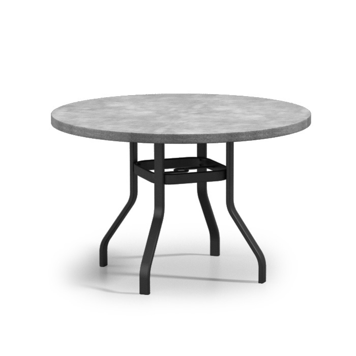 Homecrest Concrete 54" Round Balcony Universal Base Table - No Umbrella Hole - 3754RBCTNU