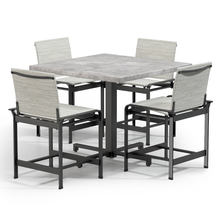 concrete balcony table set