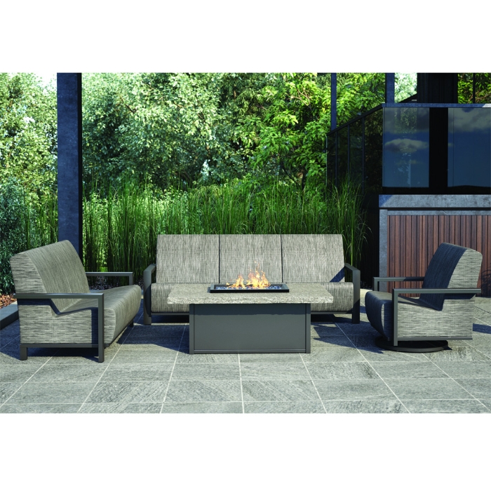 Homecrest Elements Air Patio Set with Shadow Rock Fire Table - HC-ELEMENTSAIR-SET3