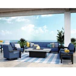 Homecrest Elements Air Timber Fire Table Set - HC-ELEMENTSAIR-SET2