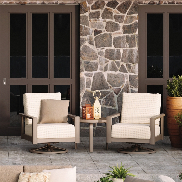 Elements Cushion Swivel Rocker Chat Chair - 5190A