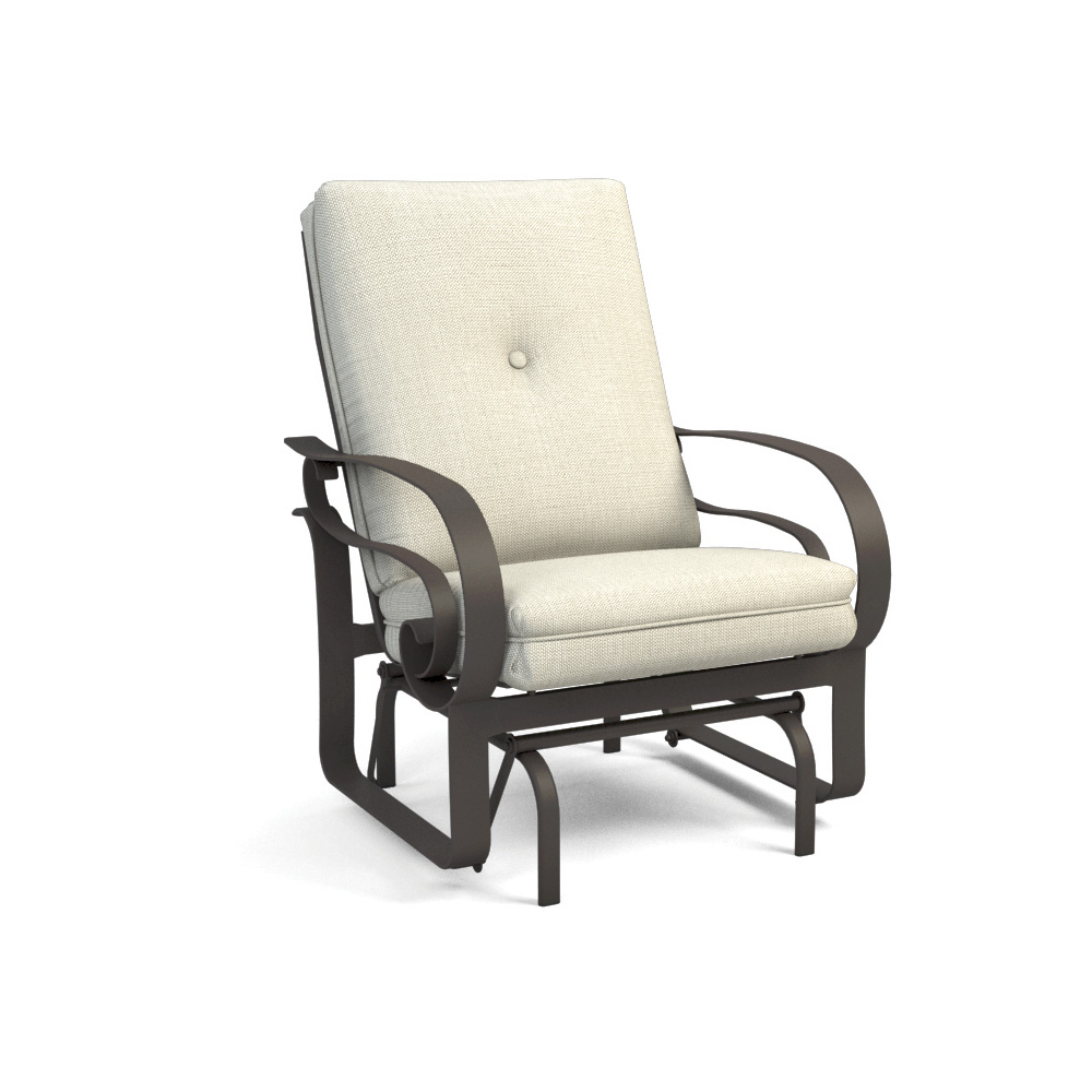 Homecrest Emory Cushion High Back Glider Chair and Table