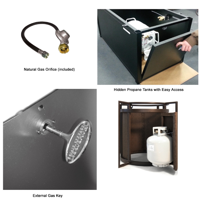 propane or gas fire table