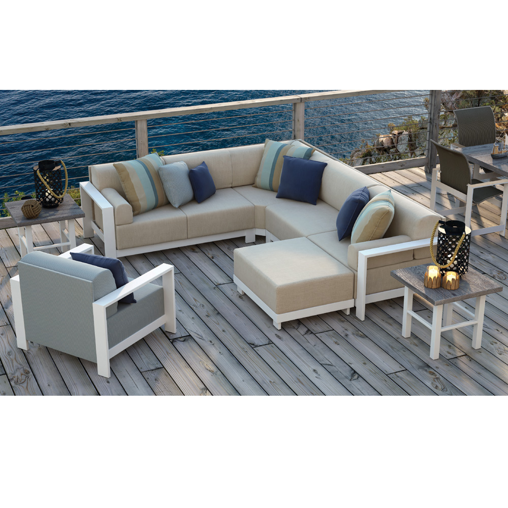 Homecrest Grace Sectional with Chat Chair - HC-GRACE-SET6