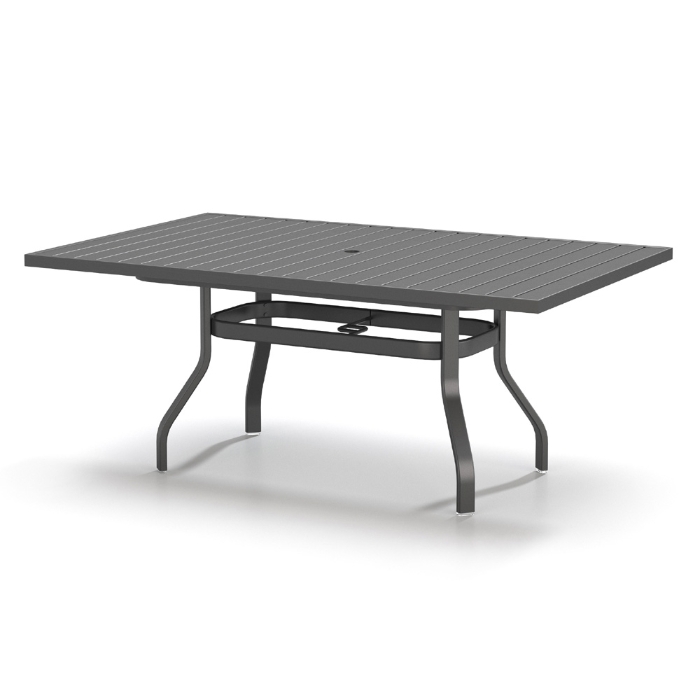 Homecrest Latitude 67" x 42" Rectangular Balcony Table with Umbrella Hole - 34"H - 374267XBLT