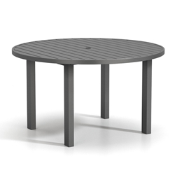 Homecrest Latitude 54" Round Cafe Table Post Base with Umbrella Hole - 30"H - 6254RFLT