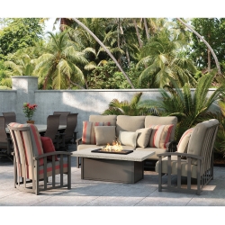 Homecrest Liberty Sofa Fire Pit Table Set - HC-LIBERTY-SET3