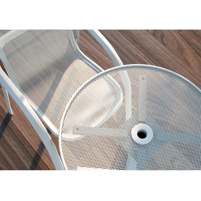 48" Round Mesh Table with Pedestal Base - 1948RT