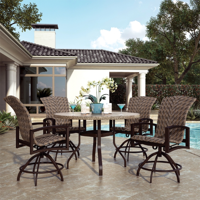 Stonegate 54" round Balcony Table - 3754RBSG