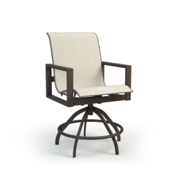 Homecrest Sutton Low Back Sling Swivel Rocker Balcony Stool - 45780
