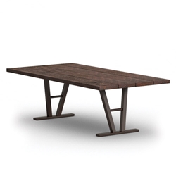 Homecrest Timber 42 Inch x 84 Inch Dining Table w/ Architectural Base - 354284D
