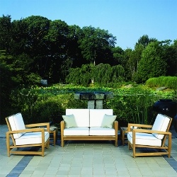 Kingsley Bate Almalfi Deep Seating Teak Patio Set - KB-AMALFI-SET10