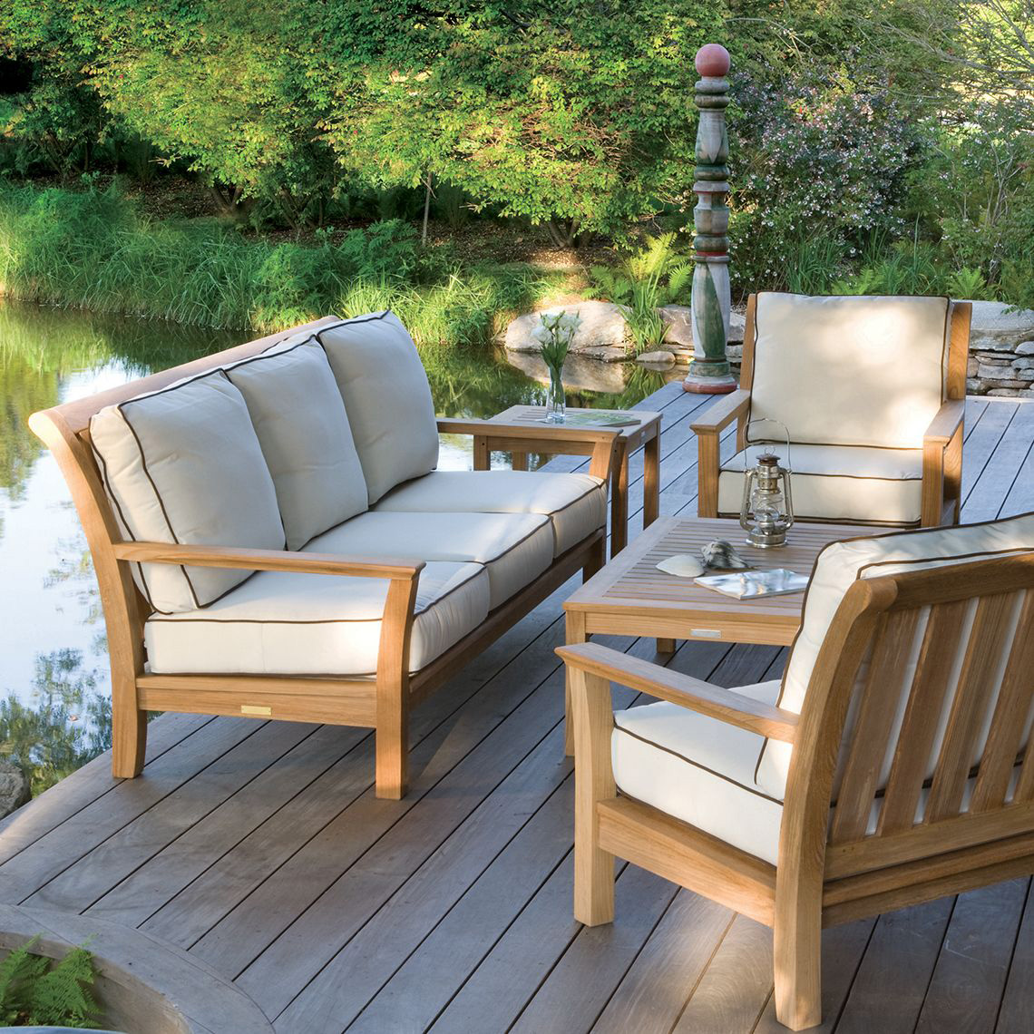 Kingsley Bate Chelsea Teak Sofa and Lounge Chair Set - KB-CHELSEA-SET5