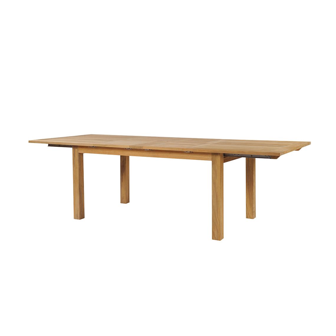 Kingsley Bate Hyannis 70-102" Rectangle Teak Extension Dining Table with Fold-Away Leaves - HY102N