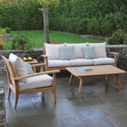 Kingsley Bate Ipanema Teak Sofa and Lounge Chair Patio Set - KB-IPANEMA-SET3