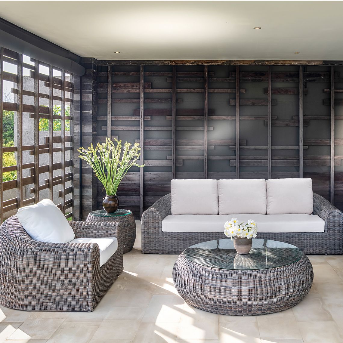 Ojai Modern Wicker Patio Set