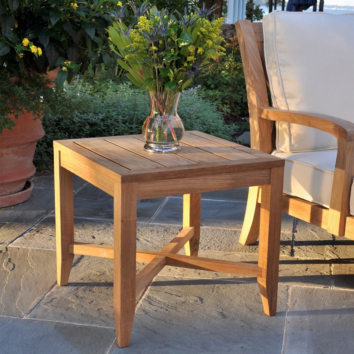 Somerset 20" Square Side Table lifestyle