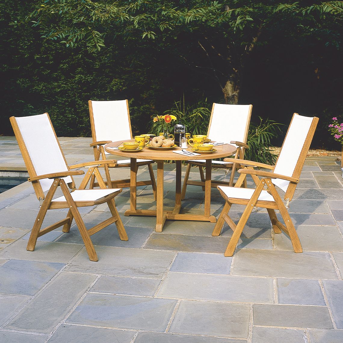 St. Tropez Teak Dining Set with Adjustable Chairs