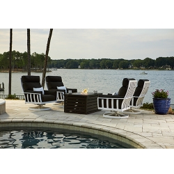Lane Venture Smith Lake Luxe Cushion Set with Fire Table - LV-SMITHLAKE-SET5
