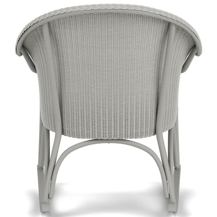 Outdoor Wicker Rocking chair back detail