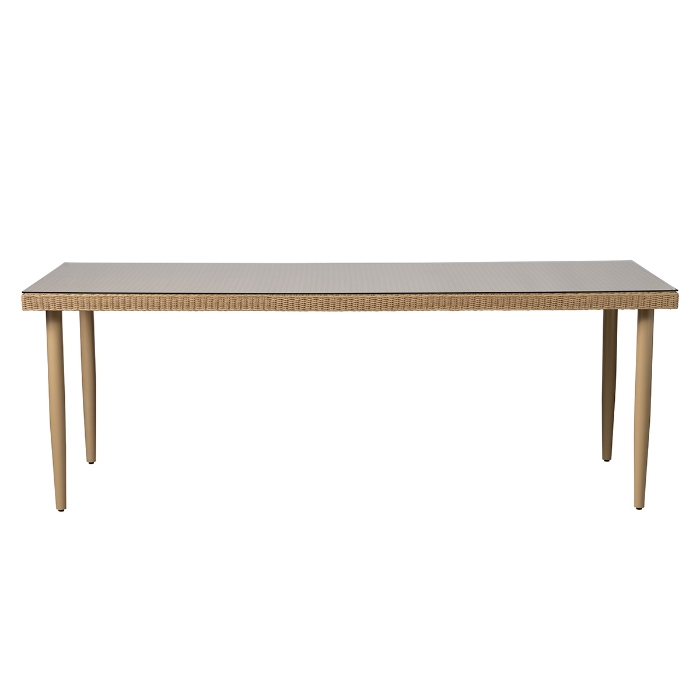 Lloyd Flanders Cascade 86" Rectangular Dining Table front