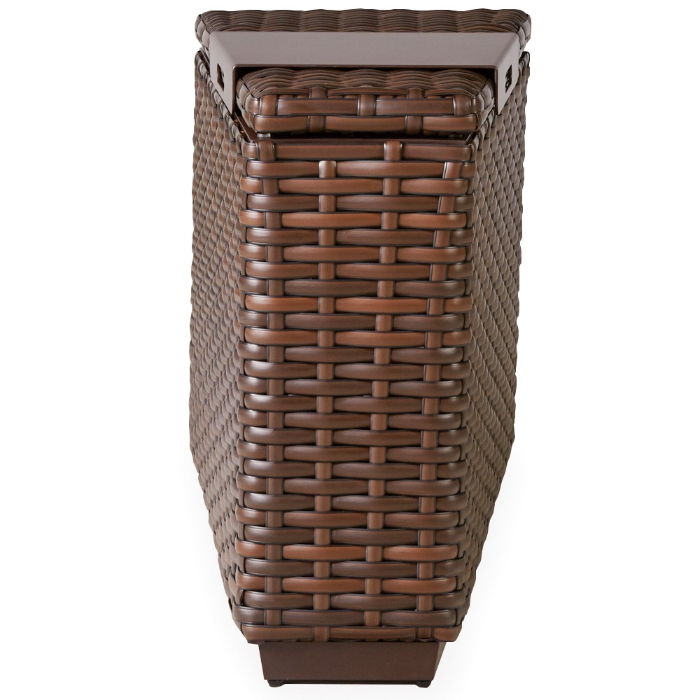 Contempo Woven Vinyl Wicker Storage Wedge Table - 38029