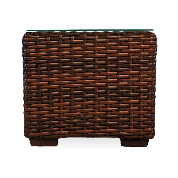 Contempo Woven Vinyl Wicker Square Cube End Table - 38043