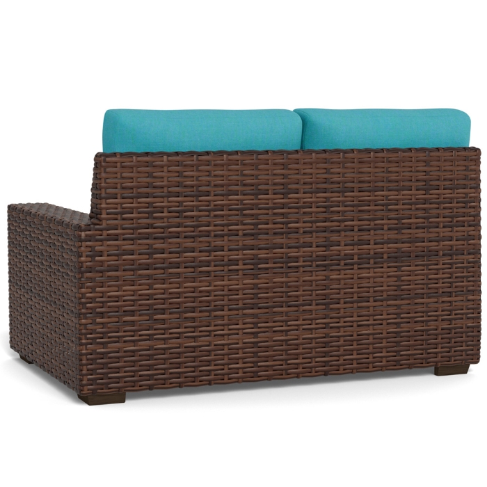 Contempo Left Arm Woven Vinyl Wicker Loveseat - 38052