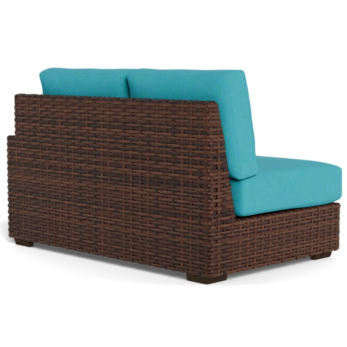 Contempo Left Arm Woven Vinyl Wicker Loveseat - 38052
