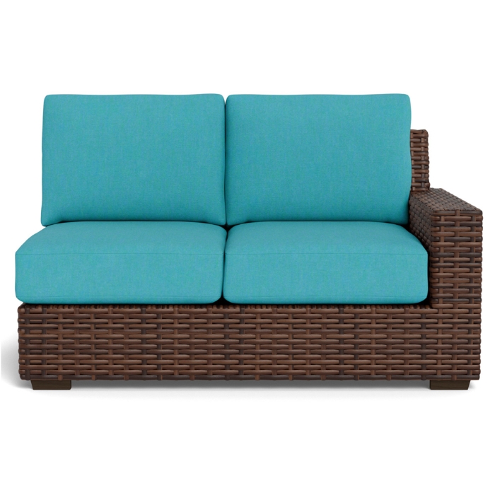 Contempo Left Arm Woven Vinyl Wicker Loveseat - 38052