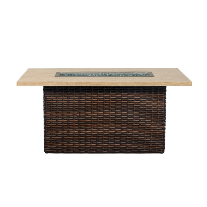 Contempo Rectangle Woven Vinyl Fire Table - 38098