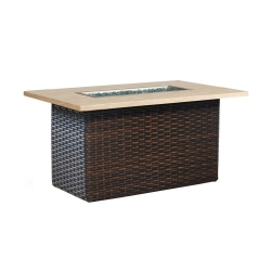 Lloyd Flanders Contempo Rectangle Fire Pit Table - 38098