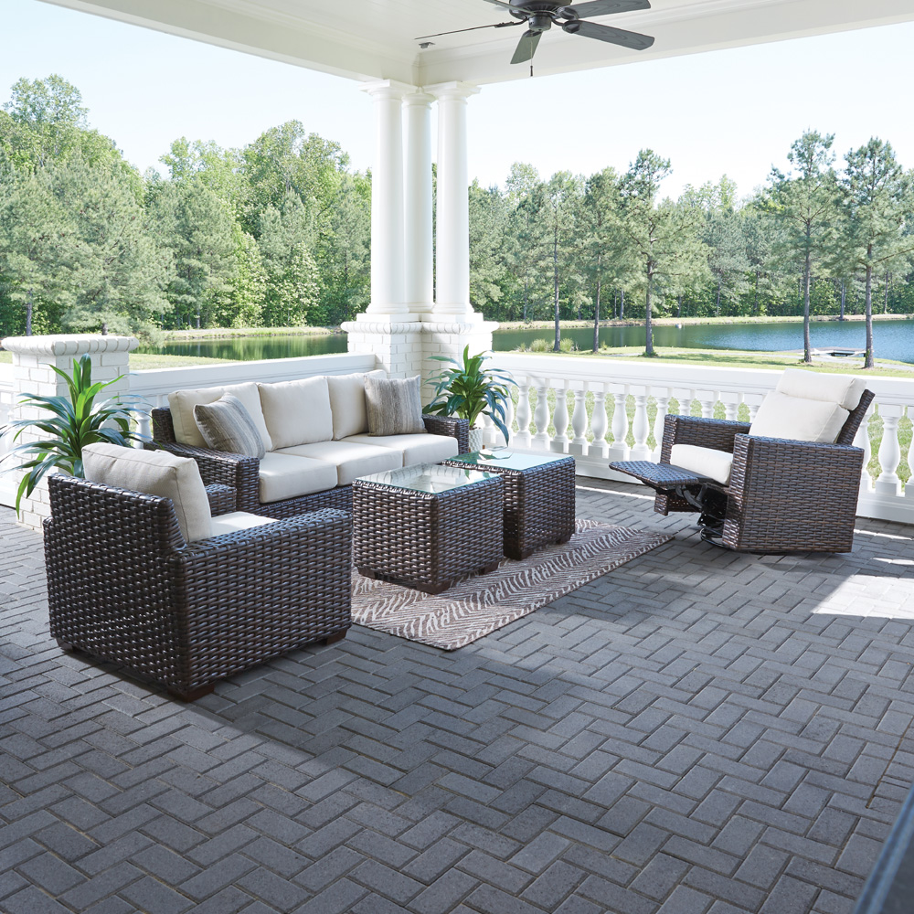 Lloyd Flanders Contempo Patio Set with Recliner - LF-CONTEMPO-SET12