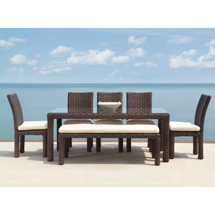 Contempo 40" x 72" Woven Vinyl Wicker Dining Table - 38072