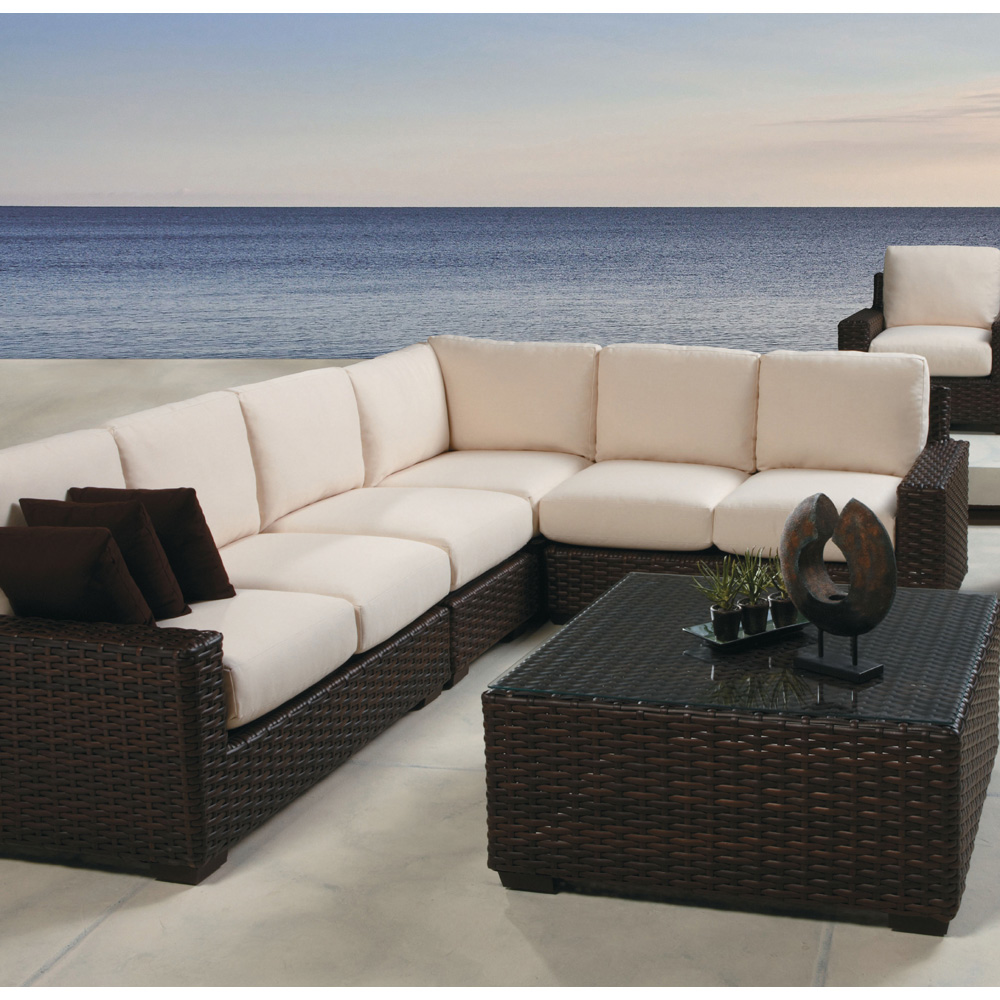 Contempo 40" Square Woven Vinyl Wicker Cocktail Table - 38044