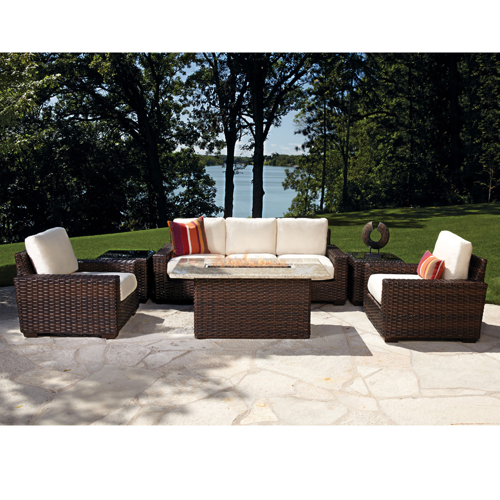 Lloyd Flanders Contempo Fire Pit Lounge Set - LF-CONTEMPO-SET9